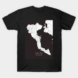 Corfu Greece Island Map T-Shirt